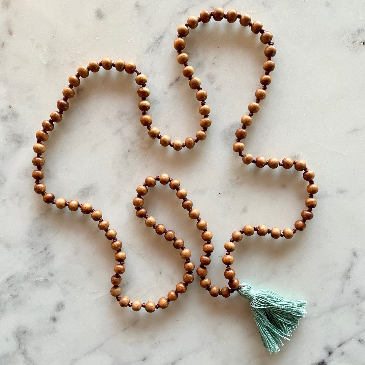 Sandalwood Mala - Cotton Tassel