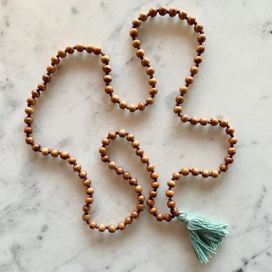 Sandalwood Mala - Cotton Tassel